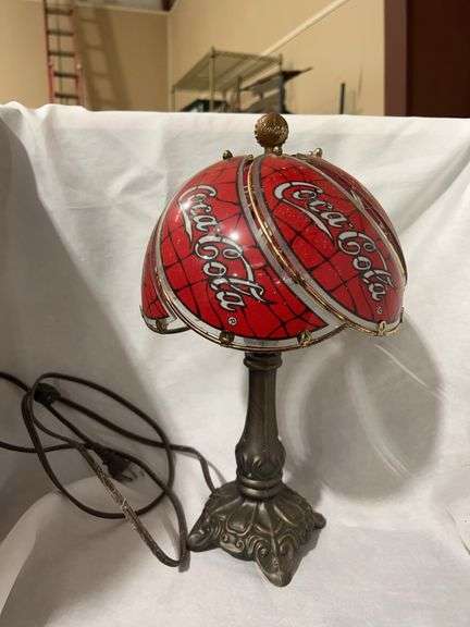 Coca-Cola Stained Glass Style Table Lamp