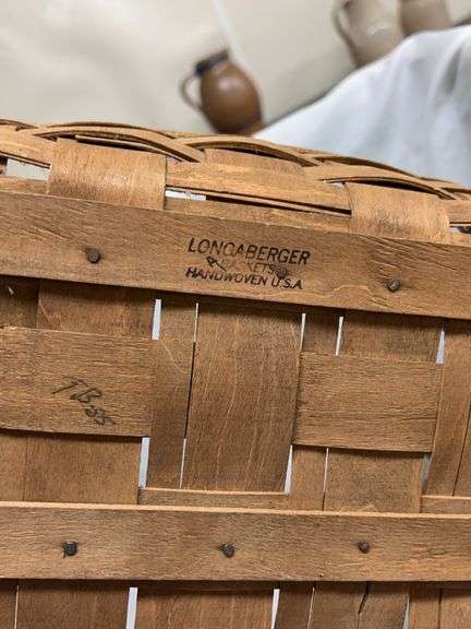 Two Handwoven Longaberger Baskets, 1993 and 1985