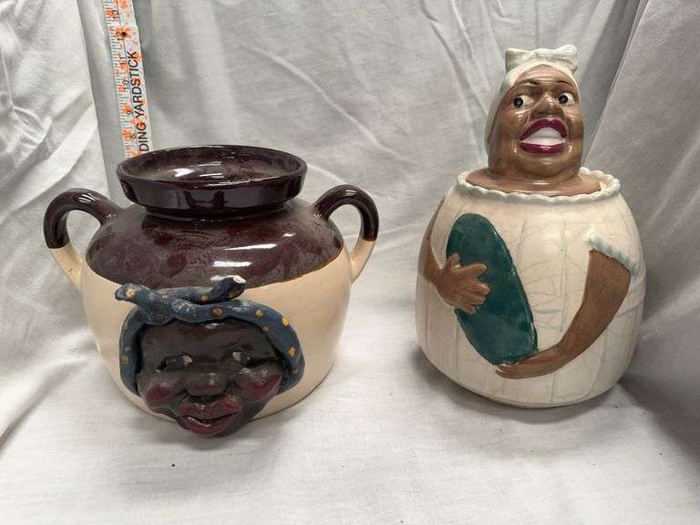 R.R.P.CO Roseville Character Jug/Cookie Jar Set image