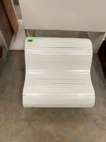 White Painted Wooden Footstool image