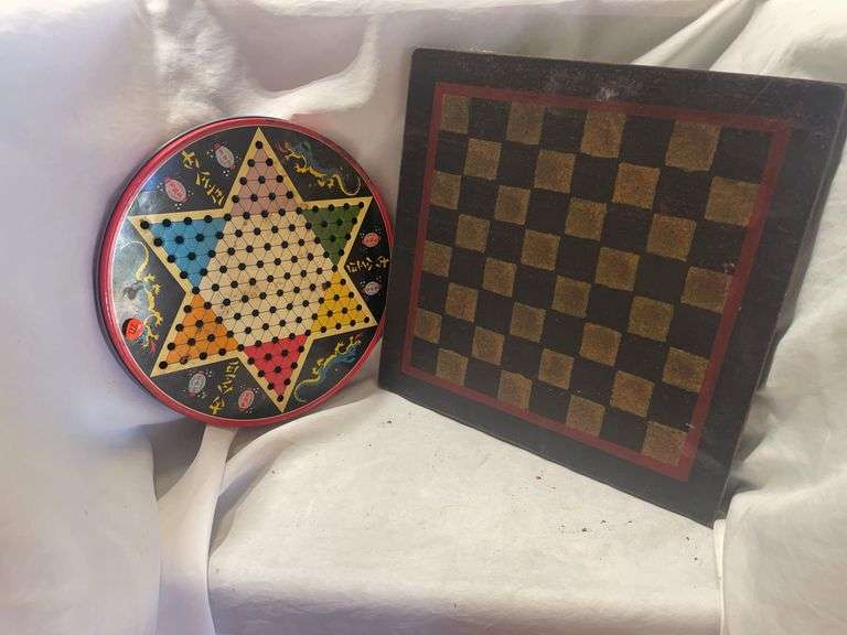 Double Sided Checkers and Chinese Checkers Board image