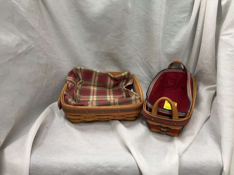 Longaberger Baskets (2) with Liners image
