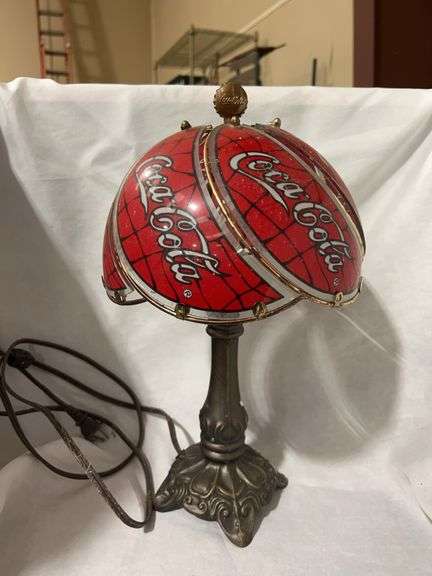 Coca-Cola Stained Glass Style Table Lamp