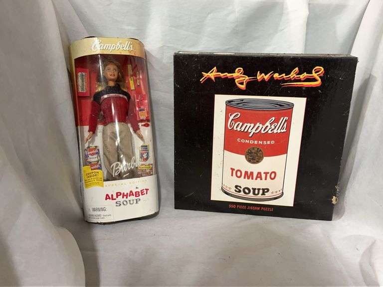 Campbell's Soup Alphabet Barbie & Andy Warhol Jigsaw Puzzle image