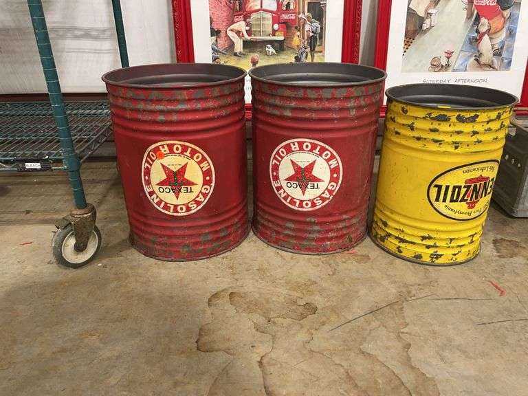 (3) Gasoline Motor Trash Cans image