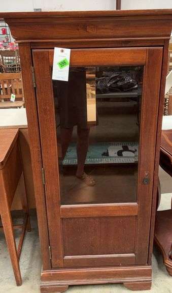 Wood Display Cabinet with Glass Door image