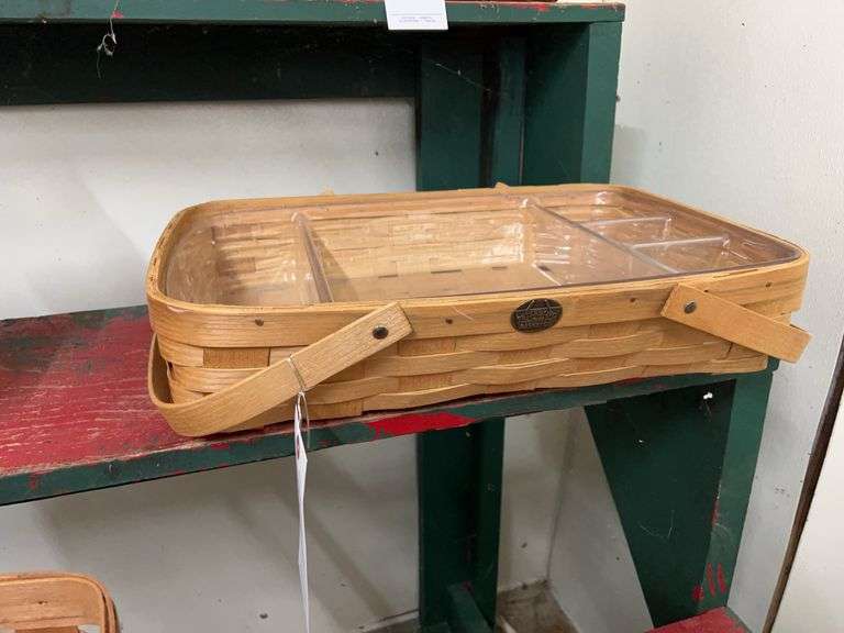 Longaberger Basket with Plastic Dividers
