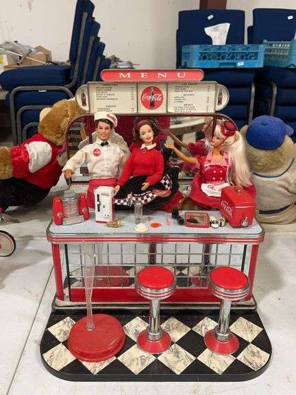 Coca-Cola Barbie Diner Set with Dolls and Accessories image