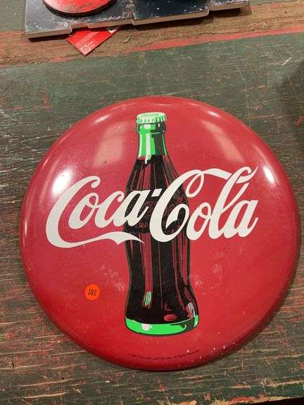Coca-Cola Red Metal Serving Tray, 1990