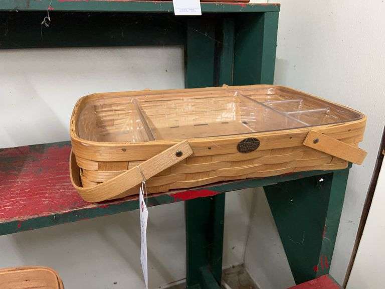 Longaberger Basket with Plastic Dividers