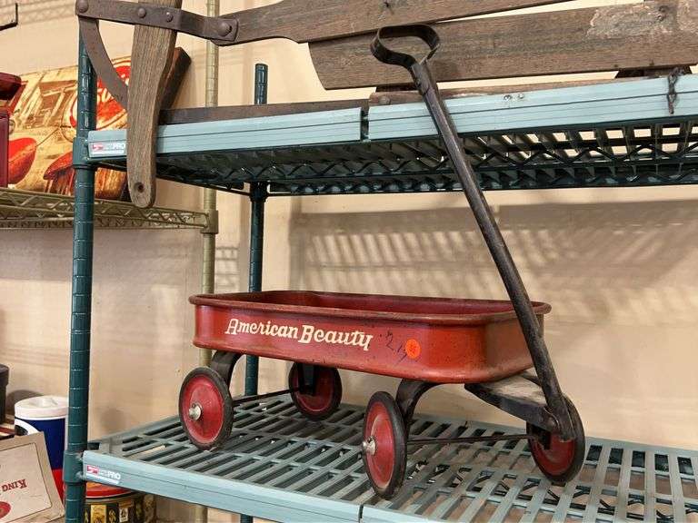 American Beauty Red Metal Wagon