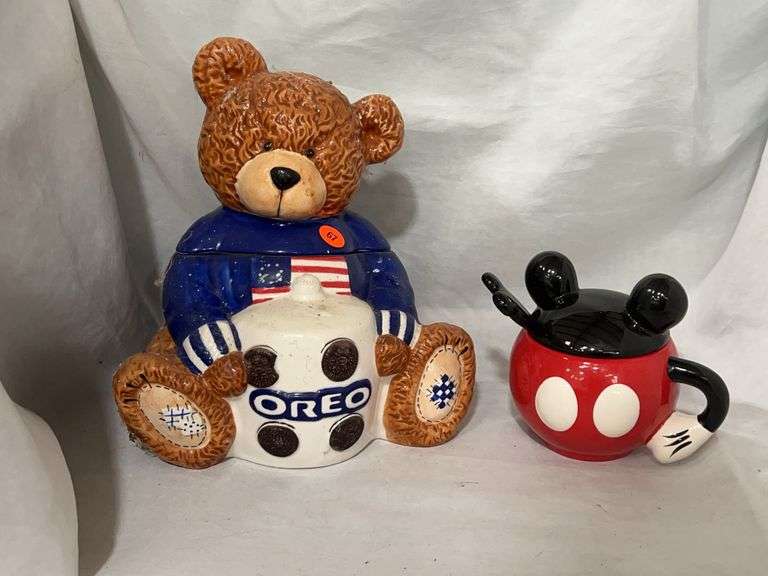 Oreo Bear Cookie Ceramic Jar & Mickey Mouse Cup image