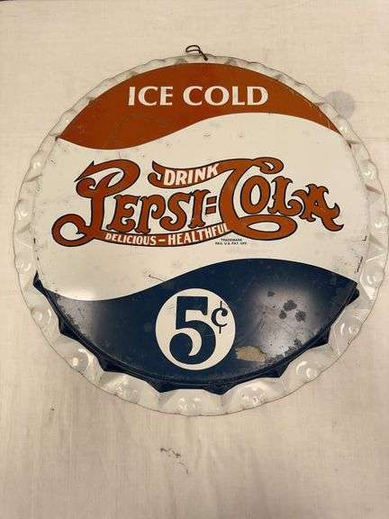 Ice Cold Drink Pepsi-Cola Advertising Sign image
