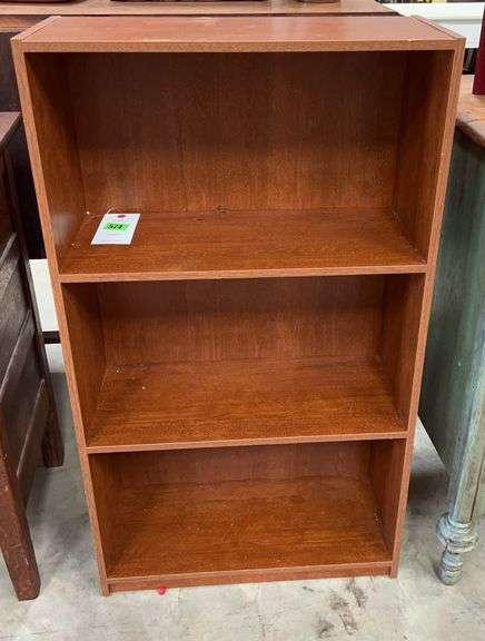 Wooden Shelving Unit with Three Shelves image