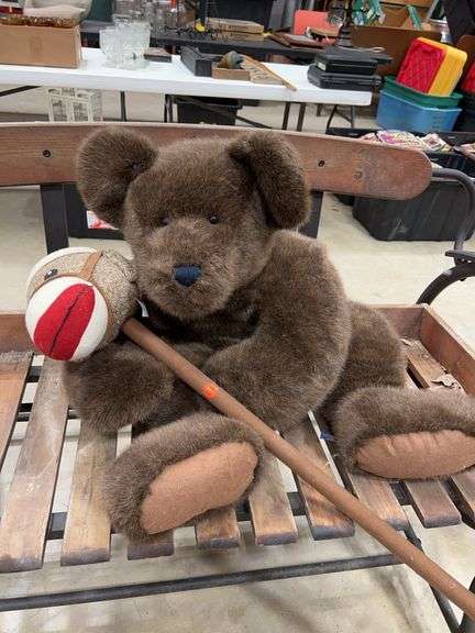 Boyds Bear Rugglesy Archive Collection with Stick Horse