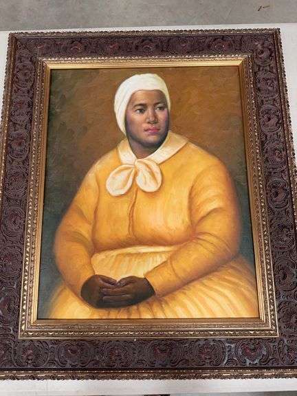 Framed Giclee of Woman in Yellow Dress image