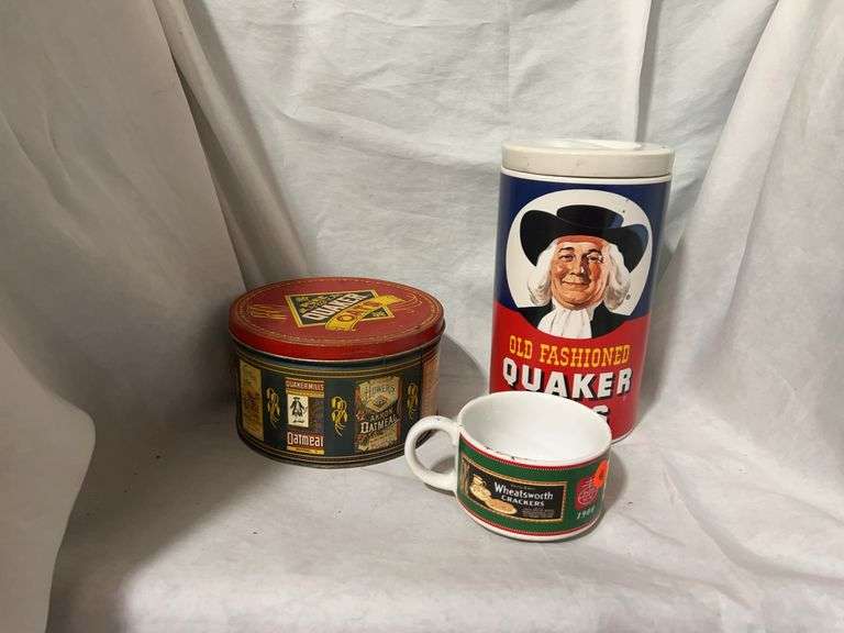 Advertising Tins and Wheatsworth Cracker Mug
