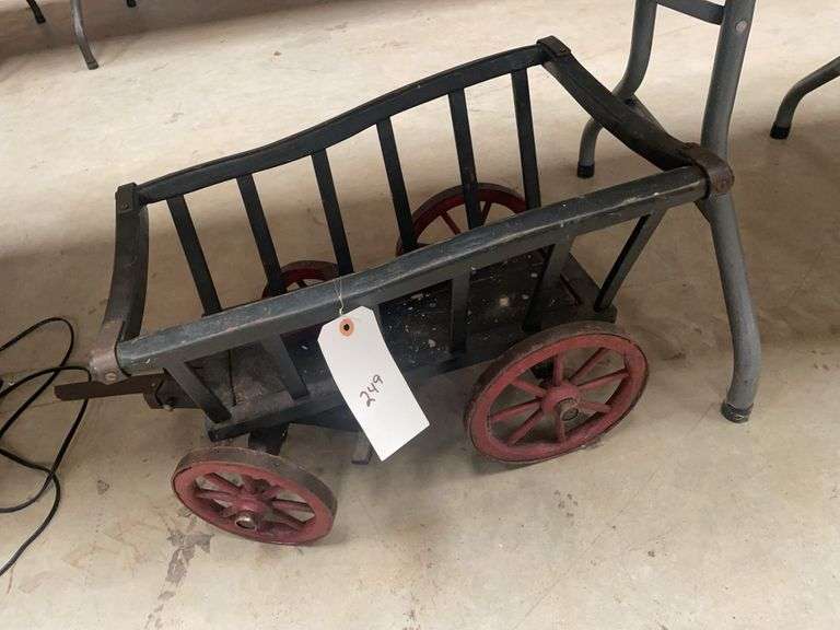 Wooden Wagon with Red Wheels image