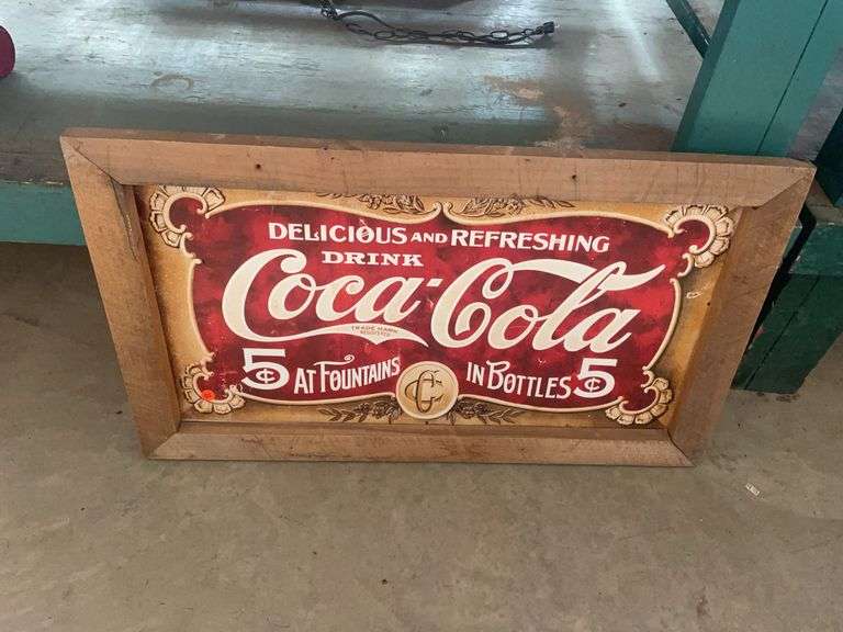 Coca-Cola Advertisement Sign, Framed image