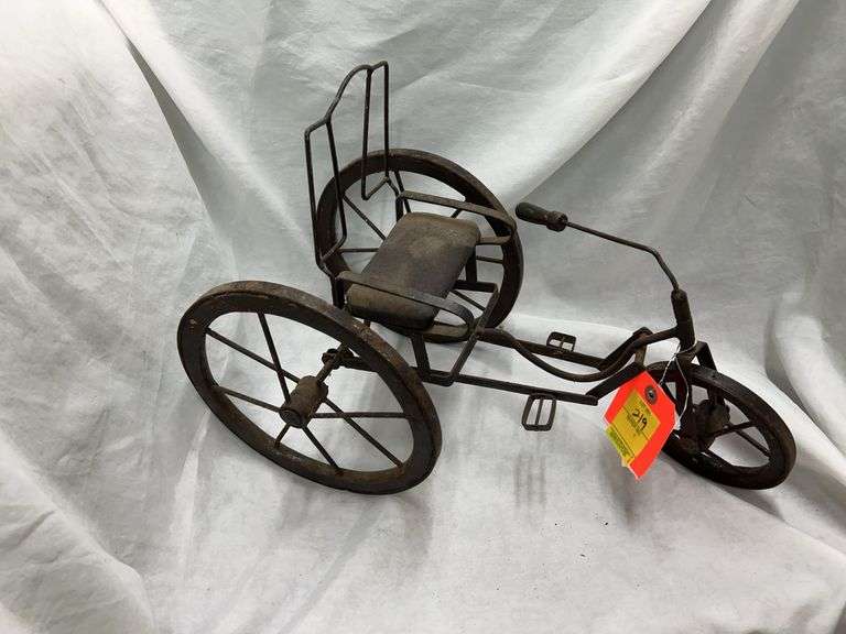 Metal Tricycle Sculpture
