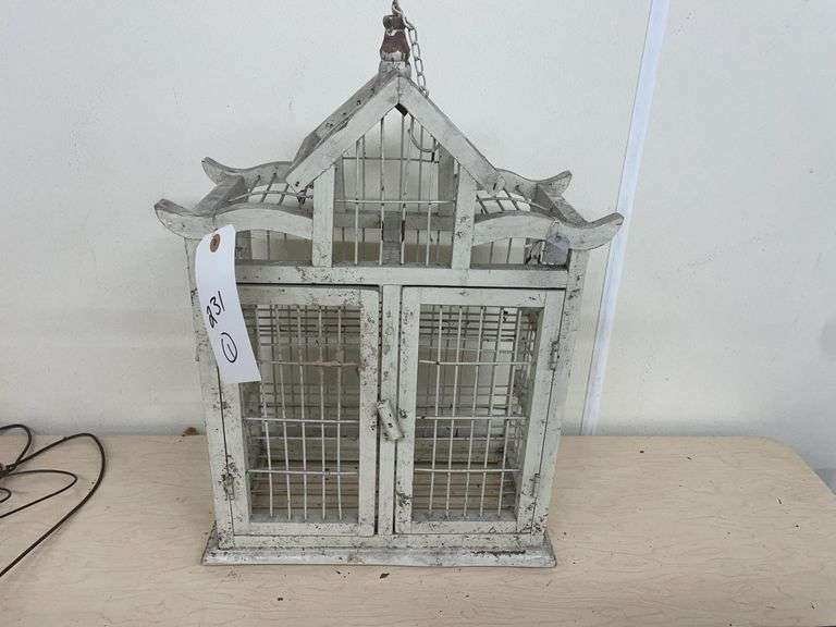Decorative Hanging Bird Cage with Double Doors