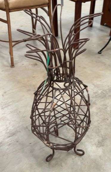 Metal Wire Pineapple Sculpture image