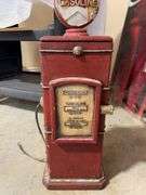Gas Pump, Replica, Wood 27" H