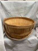 Set of Two Woven Wood Baskets