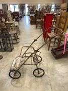Rustic Metal Baby Carriage
