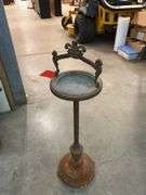 Cast Iron Smokers Stand with Lion Details
