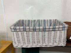 Woven Basket Lot - White & Natural