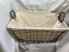 Wire Basket with Liner, Heart Basket, and Star Planter