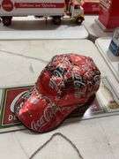 Coca-Cola Advertising Sign, Cap, and Mosaic Bottle