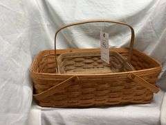 Two Handwoven Longaberger Baskets, 1993 and 1985