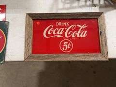 Coca-Cola Glass Sign, Reproduction