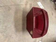 Red Painted Wooden Bucket