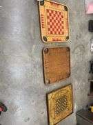 Set of Three Wooden Game Boards