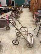 Rustic Metal Baby Carriage