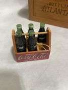 Coca-Cola Collectibles: Jar, Soap Dish, Wooden Crate, and Miniature Bottles