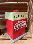 Coca-Cola Cooler with Pencil Sharpener, Stamp & Pad
