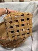 Set of Two Woven Wood Baskets