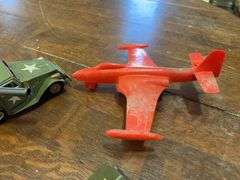 Lot of Toy Military Vehicles and Jet