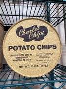 Two Vintage Charles Chips and Cookies Advertising Tins