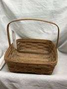 Two Handwoven Longaberger Baskets, 1993 and 1985