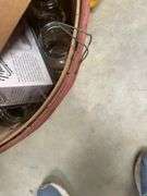 Bushel Basket with Mason Jars