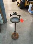 Cast Iron Smokers Stand with Lion Details