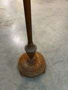 Cast Iron Smokers Stand with Lion Details