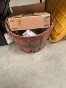 Bushel Basket with Mason Jars