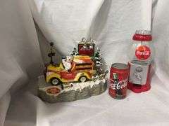 Coca-Cola Collectibles: Musical Polar Bear Truck, Gumball Machine, and Can