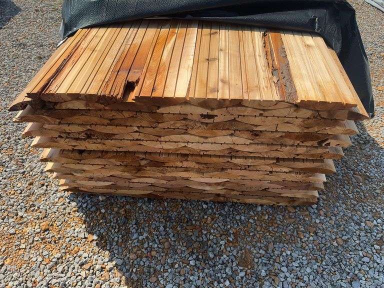 185 Pieces of Western Red Cedar Log Cabin Siding, 2" x 8" x 6' image